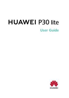 Huawei P30 Lite manual. Smartphone Instructions.
